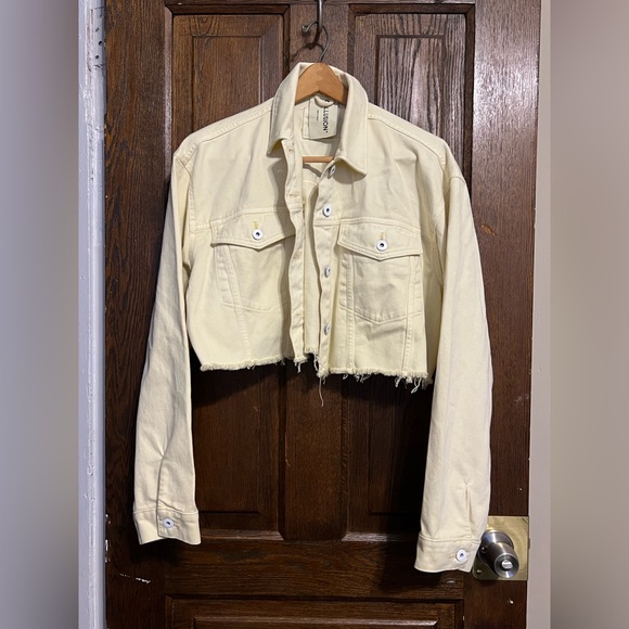 Fashion Nova Jackets & Blazers - Fashion Nova Cream Jean Jacket Casual Style